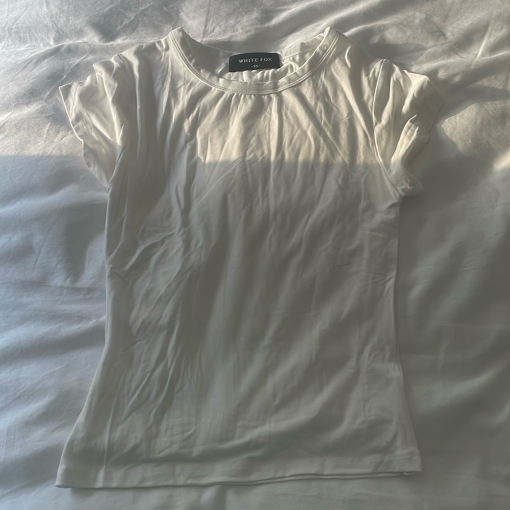 White white fox baby tee
